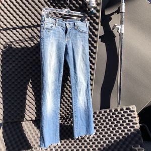 Aughts (00s) COH jeans w/ bunny and skull pockets.